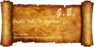 Gyökér Bence névjegykártya