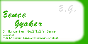 bence gyoker business card